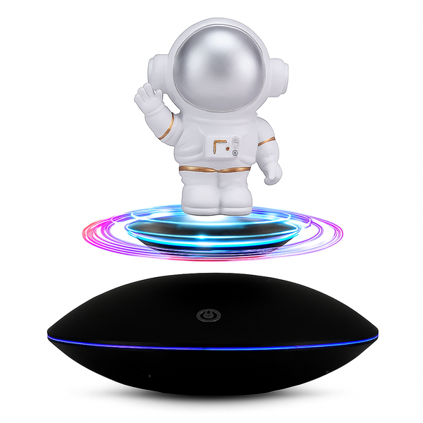 Creative Magnetic Levitation Display Stand for Jewelry, Bags, Collectibles & Handicrafts – 360° Rotating Floating Shelf Holder with LED Light for Home, Office & Shop Decoration