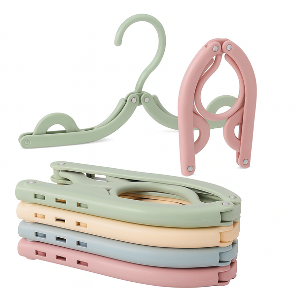 Foldable Portable Clothes Hangers 5/10 Pack – Space-Saving Travel Hangers for Home, Hotel, and Business Trips – Compact Collapsible Clothes Rack for Drying, Storage & Organization