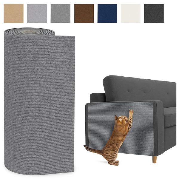 7 Colors Cat Scratcher Sofa Protector, Trimmable Self-Adhesive Cat Scratch Mat for Couch, Carpet, Chair & Furniture Protection – Reusable Scratch Pad Board for Cats, Easy to Install