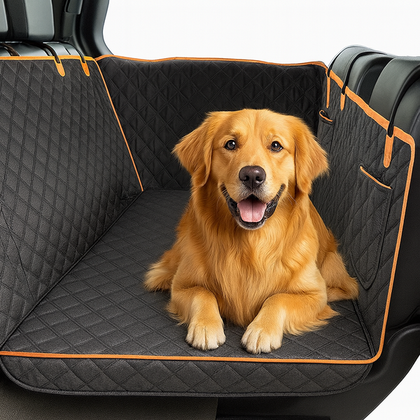 Dog Car Seat Cover for Back Seat – Heavy Duty Waterproof Nonslip Hammock Protector for Dogs, Scratch-Resistant, Machine Washable, Universal Fit for Cars, SUVs & Trucks