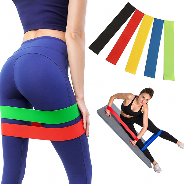 Various Color Resistance Bands Set for Workout, TPE Elastic Fitness Bands for Home Gym, Pilates, Yoga, Physical Therapy & Strength Training Exercise Equipment
