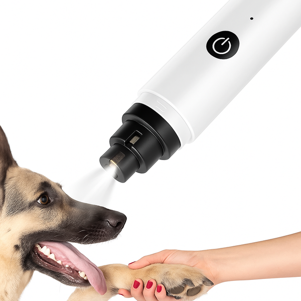 Electric Dog Nail Grinder with LED Light, Rechargeable USB Pet Nail Clippers for Dogs and Cats, Quiet Low Noise Nail Trimmer for Small Medium Large Pets Grooming Supplies