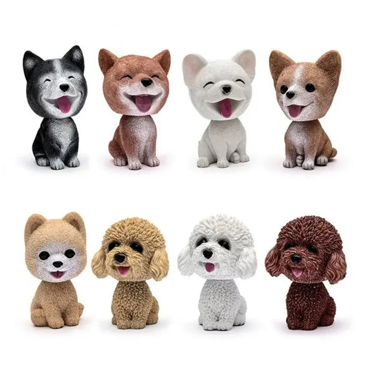 Cute Shake Head Dog Ornaments – Husky & Pomeranian Dashboard Decor 🐶🚗