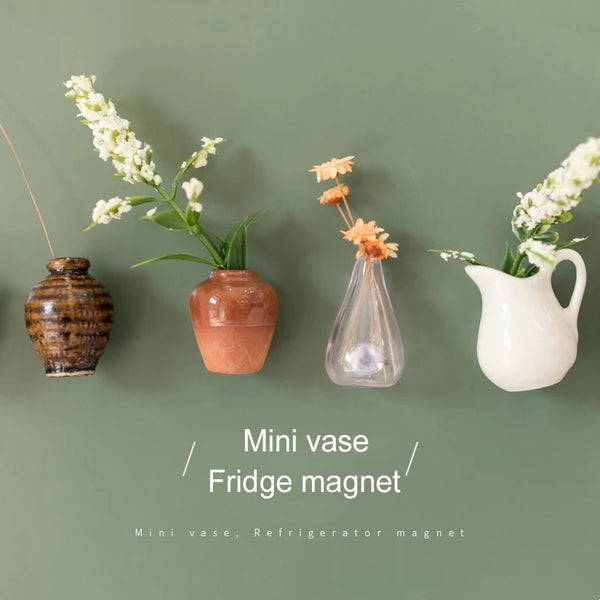 Mini Ceramic Vase Fridge Magnet: Functional Décor