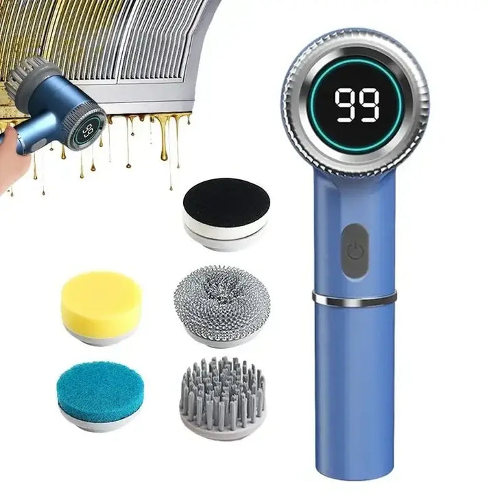 PLUZZ Zai Xiao Professional Electric Cleaning Brush Handheld Rechargeable for Bathroom Kitchen - Ebtkr