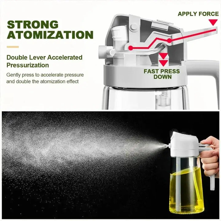 2-in-1 Oil & Vinegar Spray Bottle – Smart Kitchen Sprayer (200/300/500ml)
