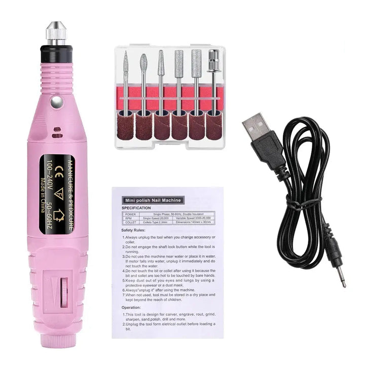 LULAA Electric Nail Drill Machine Set for Manicure And Pedicure - Ebtkr