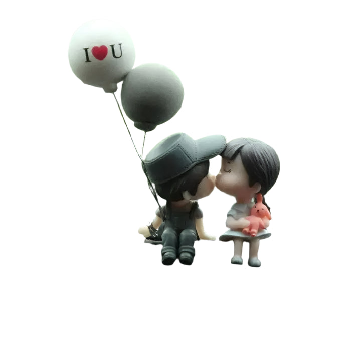 Cute Couple Dashboard Ornaments – Balloon Figurines for Car Décor 🎈💑🚗