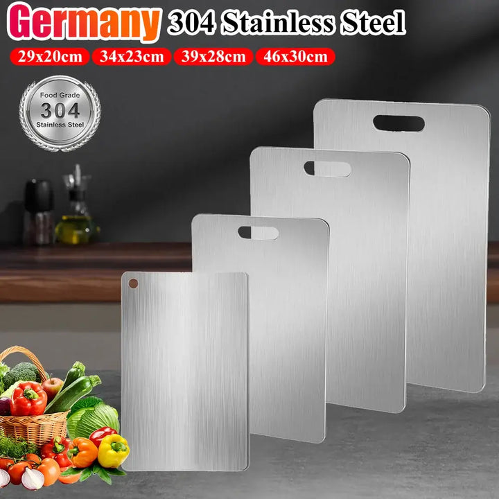 Titanium Stainless Steel Cutting Board – Double-Sided & Food Grade