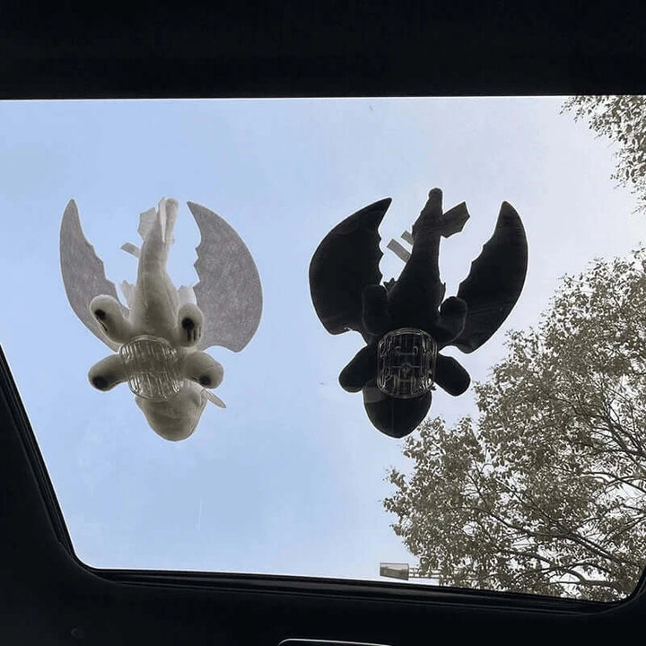 Black Flying Dragon Plush Car & Helmet Decoration 🐉🚗