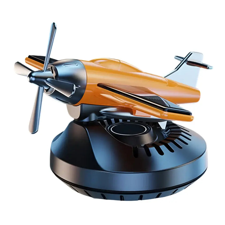 Solar-Powered Car Airplane Ornament – 360° Rotating Dashboard Decoration ✈️🚗
