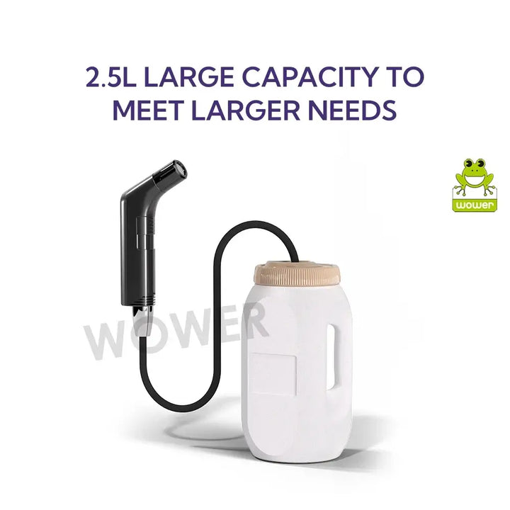 Portable Electric Bidet 2.5L Rechargeable Shataf Hand Sprayer Black/White for Personal Hygiene - Ebtkr