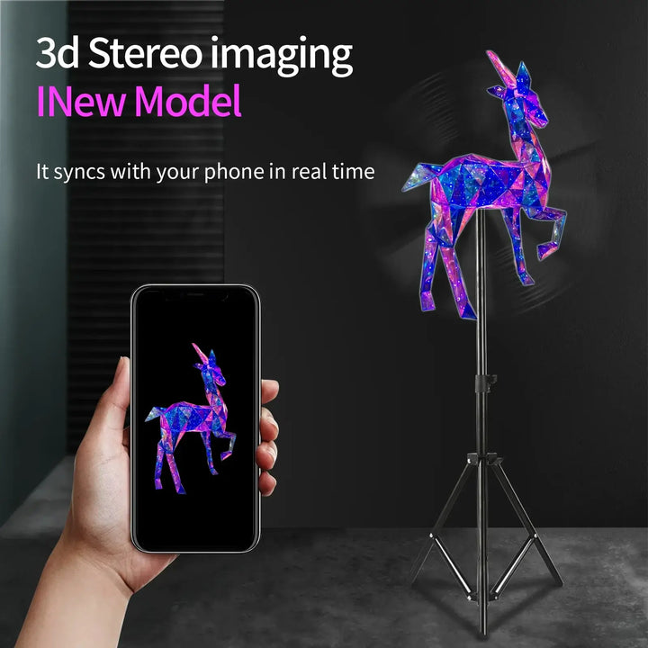 3D Hologram Fan LED Sign, HD Advertising Display for Shop Festival Lighting - Ebtkr