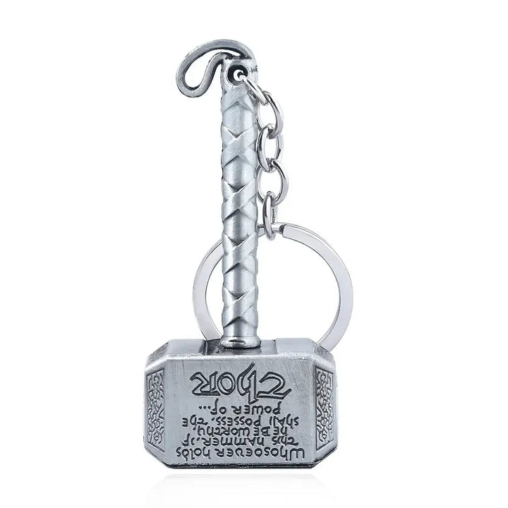 Thor’s Hammer Metal Keychain – Epic Key Ring for Marvel Fans 🔨⚡