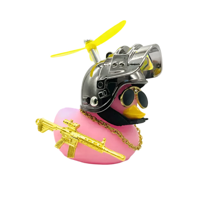 Helmet Duck Car Ornament – Funny Dashboard or Bike Buddy 🐥🏍️🚗