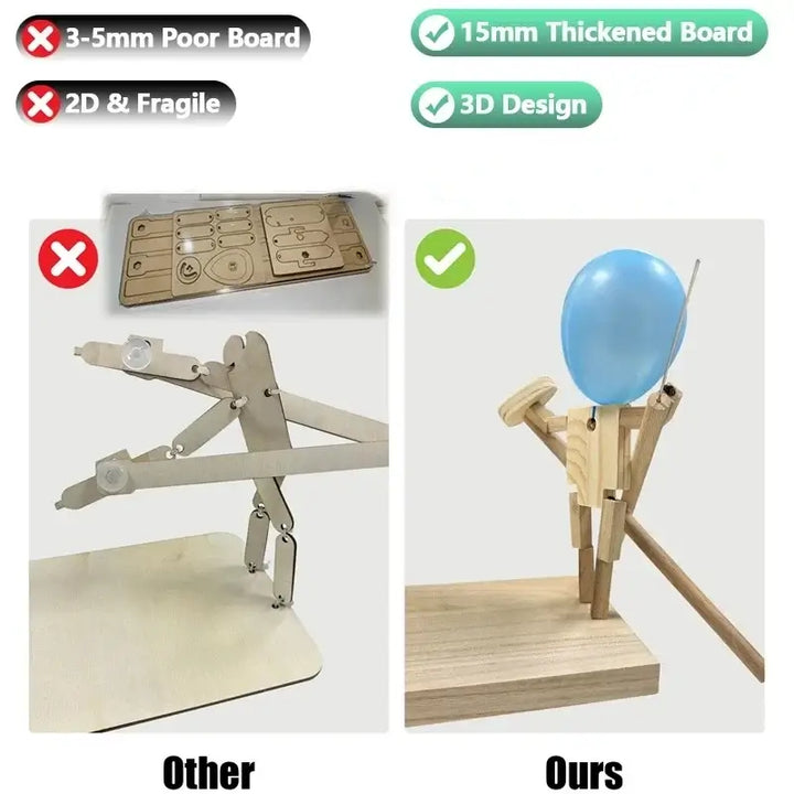 Wooden Balloon Battle Game – Fast-Paced 2-Player Fun! 🎎🎈