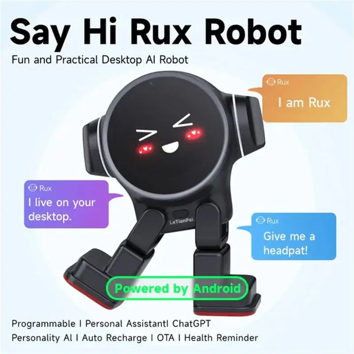 Rux AI Smart Desktop Robot – Your Personal ChatGPT Assistant with Touchscreen - Ebtkr