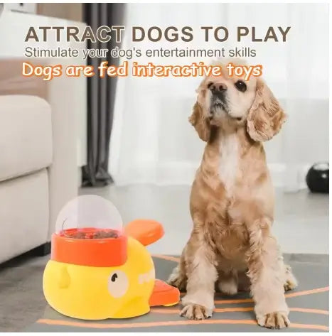 Interactive Little Yellow Duck Dog Feeder