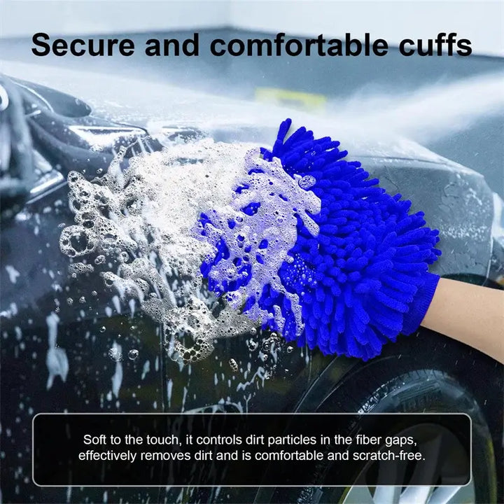 Double-Sided Chenille Car Wash Glove – Plush, Thick & Scratch-Free Clean 🧤🚗