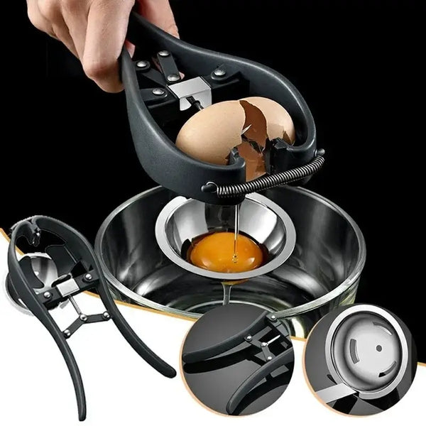 2‑in‑1 Stainless Egg Cracker & Separator Scissors – Perfect Yolk/White Splitter