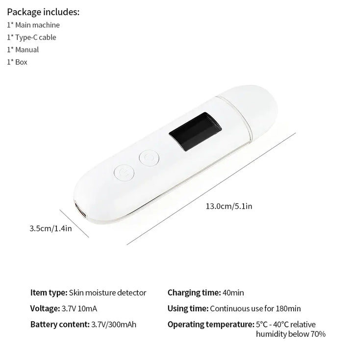 Smart Water Oil Tester, Facial Skin Analyzer - Ebtkr