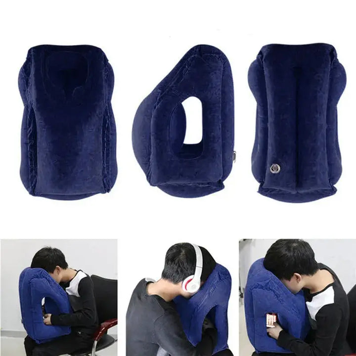 Portable Inflatable PVC Travel Pillow, Set