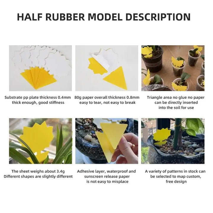 Butterfly & Sunflower Double-Sided Yellow Insect Traps – Sticky Pest Control Boards - Ebtkr