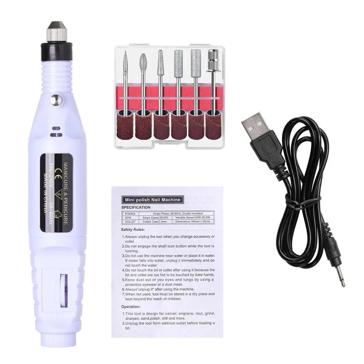 LULAA Electric Nail Drill Machine Set for Manicure And Pedicure - Ebtkr