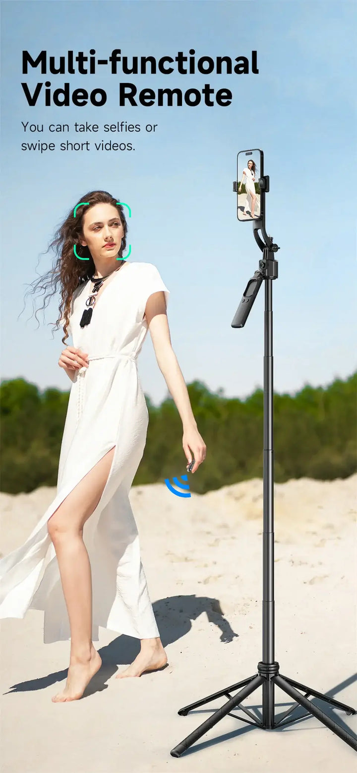 AI-Tracking Selfie Stick with 360° Auto-Rotation - Ebtkr
