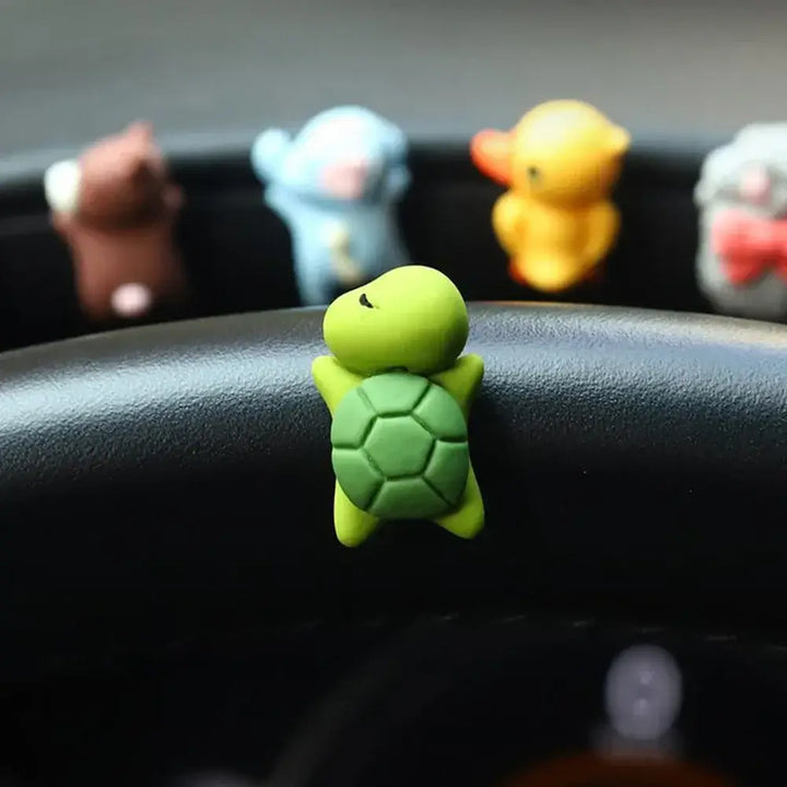 Cute Animal Car Ornaments – Turtles & Friends for Mirror, Console, or Bike 🐢🚗