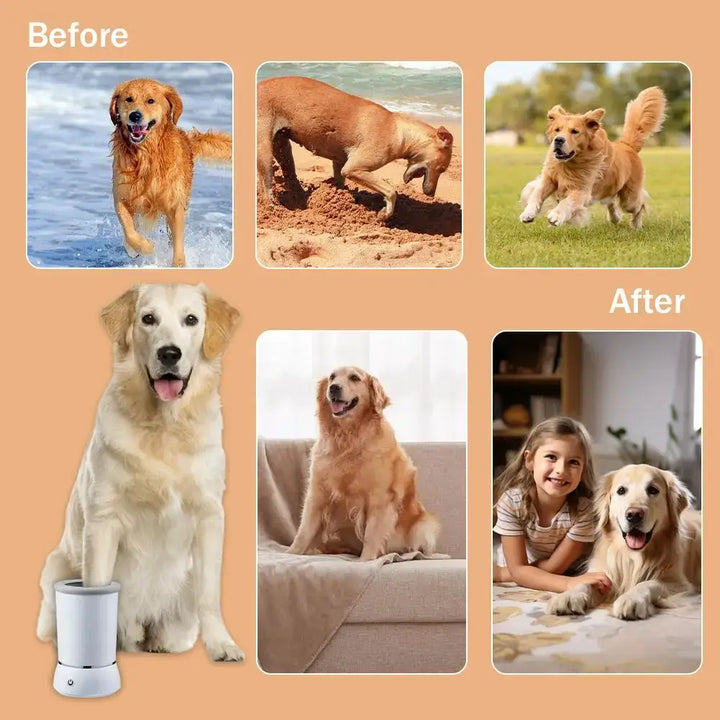 Automatic Pet Paw Cleaner Electric Dog Foot Washer Portable, Quick Cleaning Tool for Pets - Ebtkr