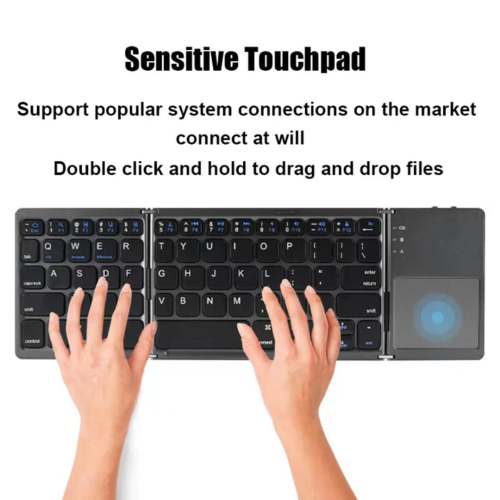 Wireless Folding Bluetooth Keyboard with Touchpad - Ebtkr