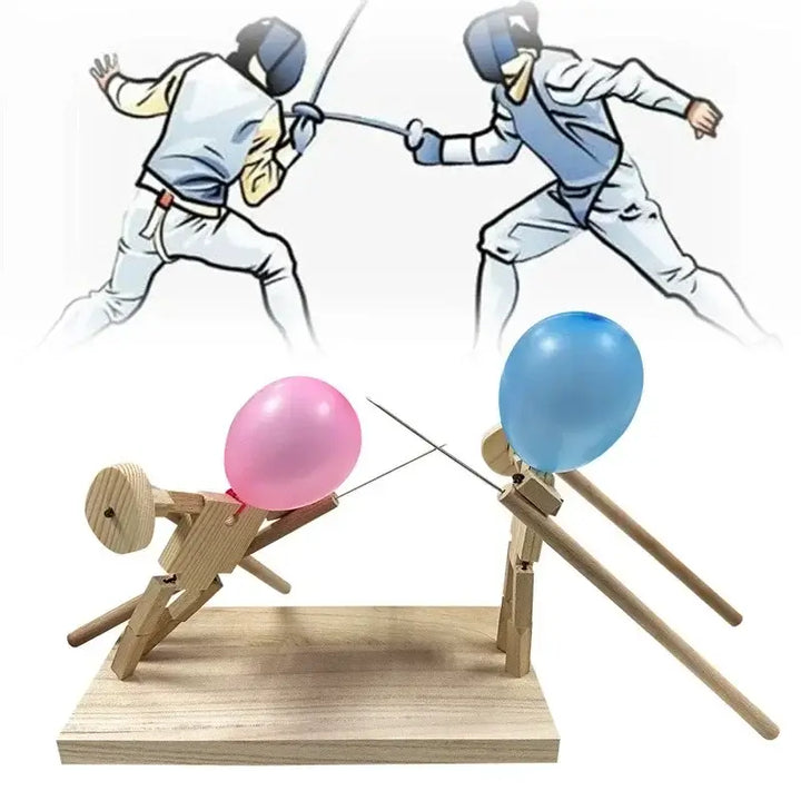 Wooden Balloon Battle Game – Fast-Paced 2-Player Fun! 🎎🎈