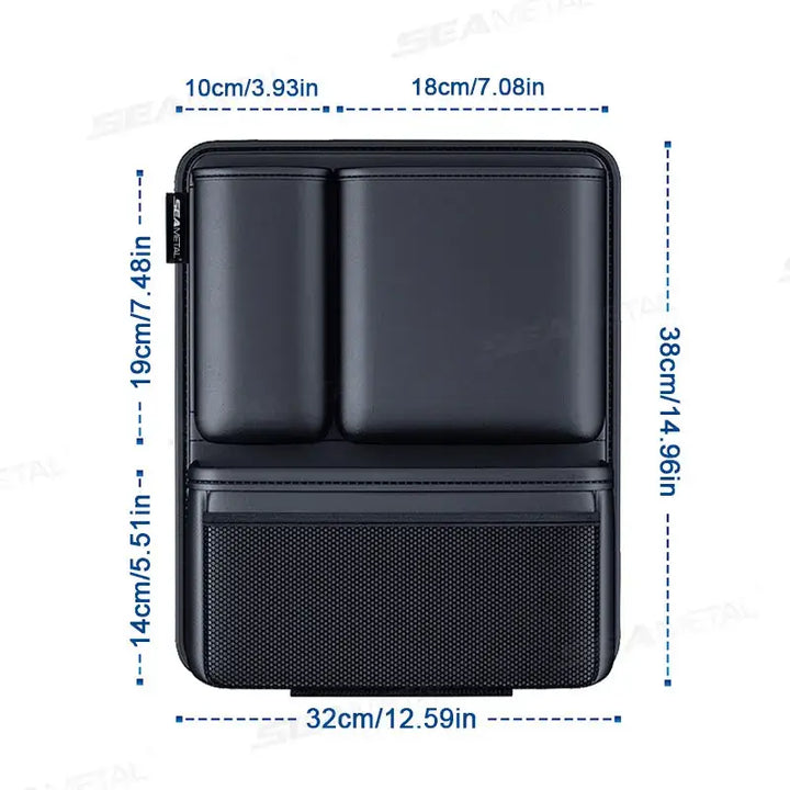 Leather Car Trunk Organizer – Hanging Back Seat Storage Bag for SUVs & Vans