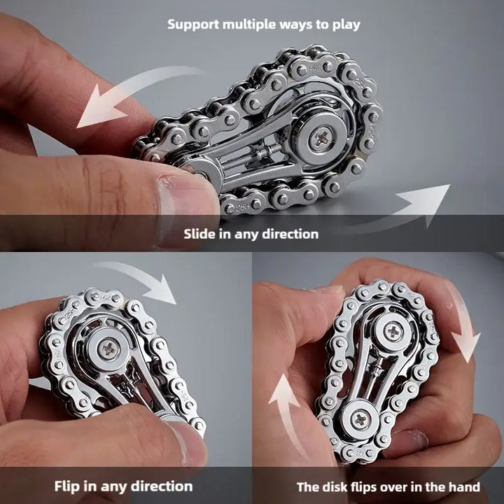 Sprockets Flywheel Metal Gyro Fidget Spinner – Stress Relief EDC Toy