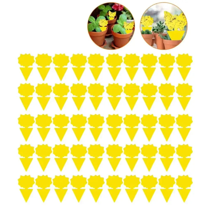 Butterfly & Sunflower Double-Sided Yellow Insect Traps – Sticky Pest Control Boards - Ebtkr