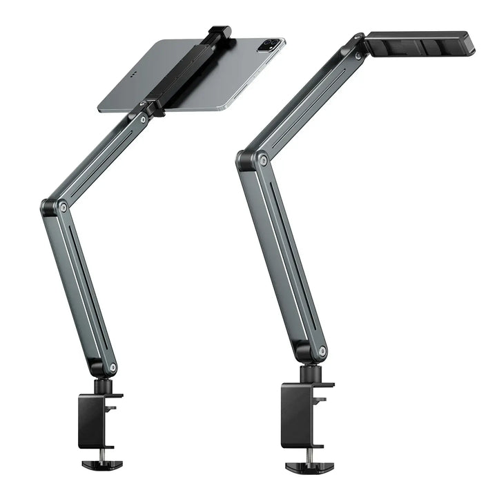360° Adjustable Foldable Tablet Holder – Aluminum Stand for Bed & Desk