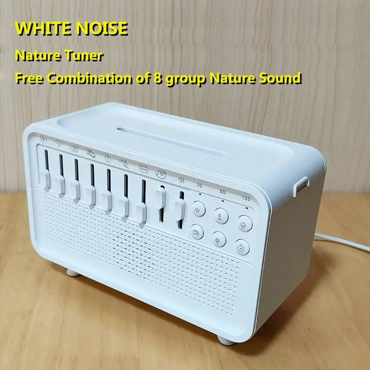 White Noise Sleep Aid Bluetooth Speaker Night Light Humidifier 3-in-1 with 8 Nature Sounds - Ebtkr