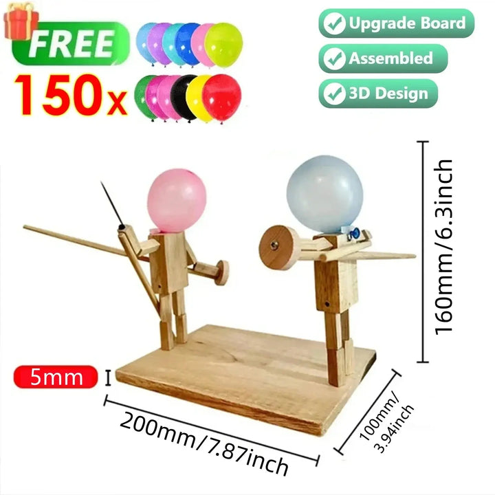 Wooden Balloon Battle Game – Fast-Paced 2-Player Fun! 🎎🎈