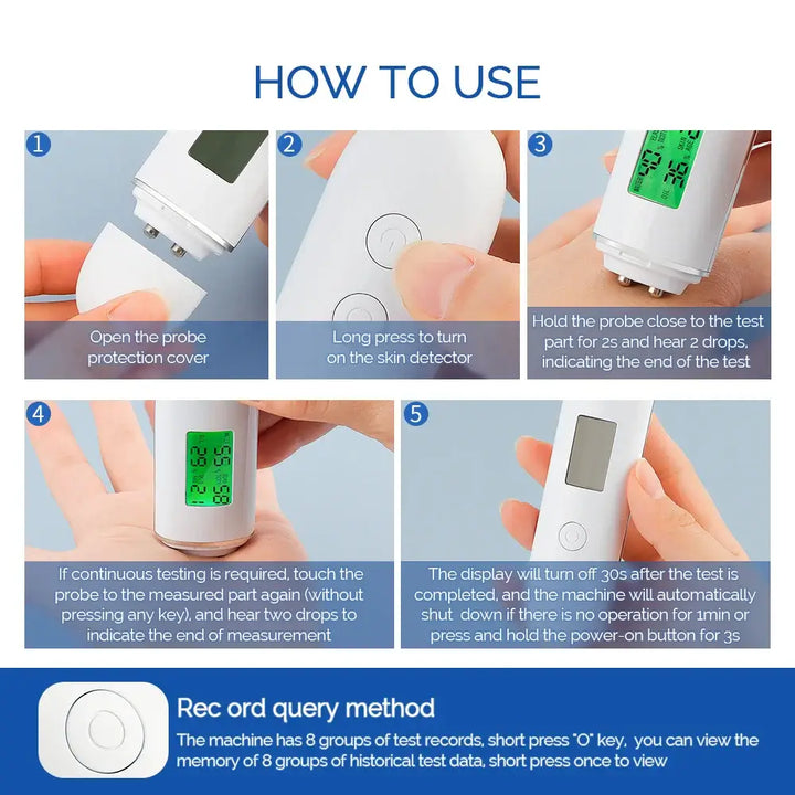 Smart Water Oil Tester, Facial Skin Analyzer - Ebtkr