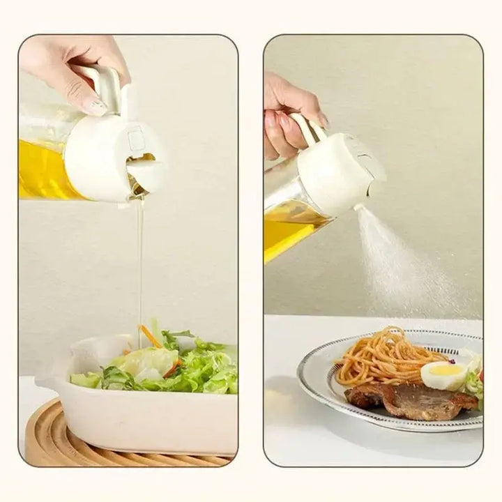 2-in-1 Oil & Vinegar Spray Bottle – Smart Kitchen Sprayer (200/300/500ml)