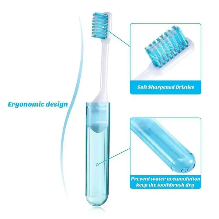 Folding Travel Toothbrush – Compact & Soft for On-the-Go Smiles 😁✈️