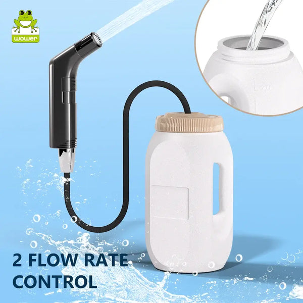 Portable Electric Bidet 2.5L Rechargeable Shataf Hand Sprayer Black/White for Personal Hygiene - Ebtkr