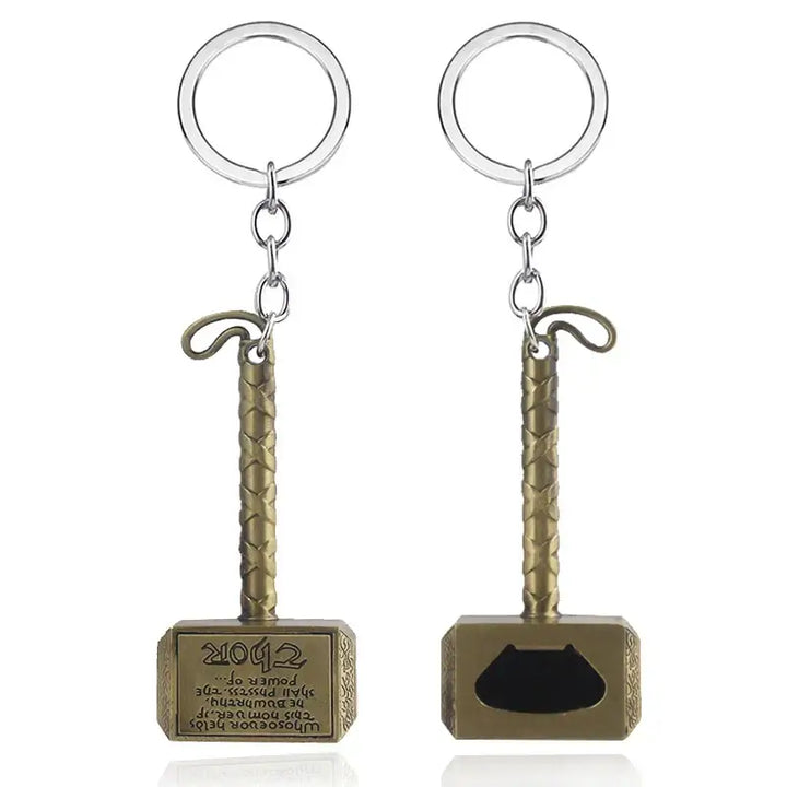 Thor’s Hammer Metal Keychain – Epic Key Ring for Marvel Fans 🔨⚡