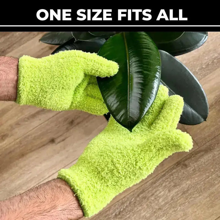 3Pairs Microfiber Dust Removal Gloves Coral Fleece Reusable Household Cleaning Tool - Ebtkr