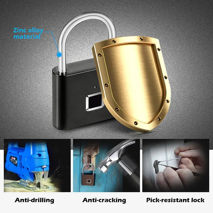 KERUI Smart Fingerprint Padlock – Keyless, Anti-Theft - Ebtkr