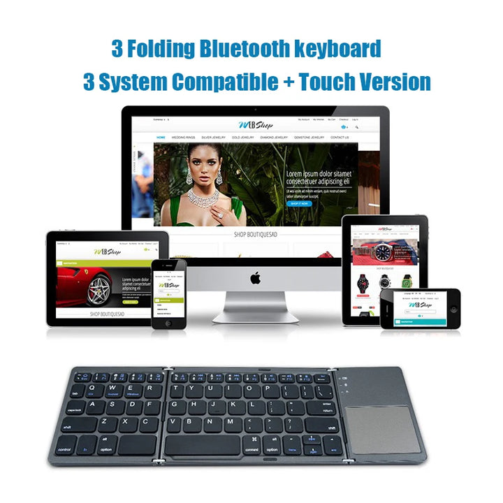 Wireless Folding Bluetooth Keyboard, Set