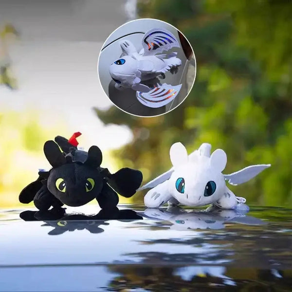 Black Flying Dragon Plush Car & Helmet Decoration 🐉🚗