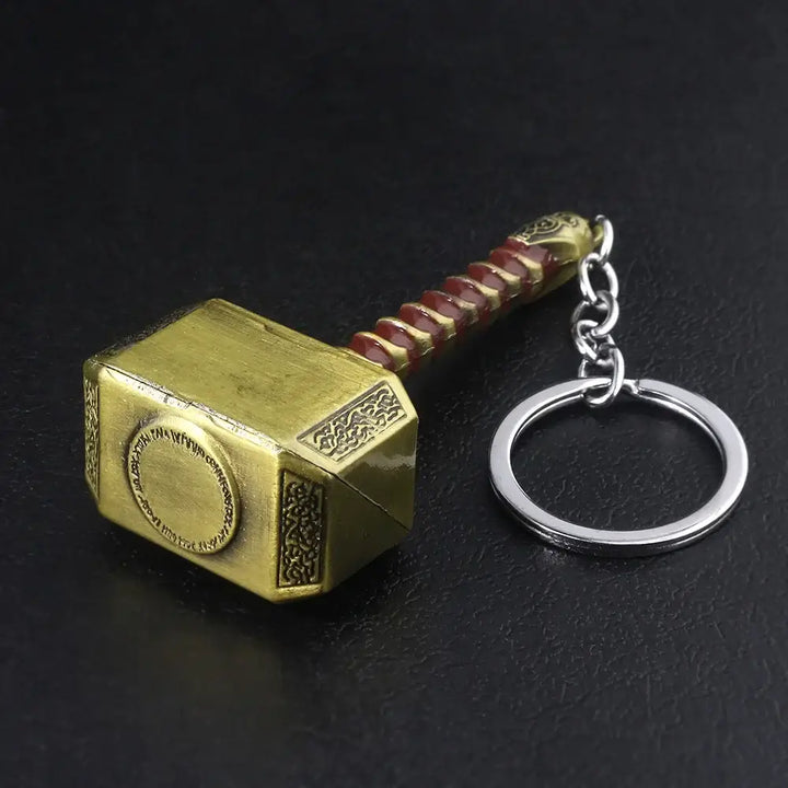 Thor’s Hammer Metal Keychain – Epic Key Ring for Marvel Fans 🔨⚡
