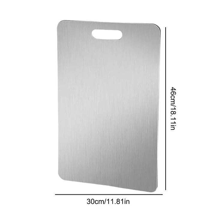 Titanium Stainless Steel Cutting Board – Double-Sided & Food Grade